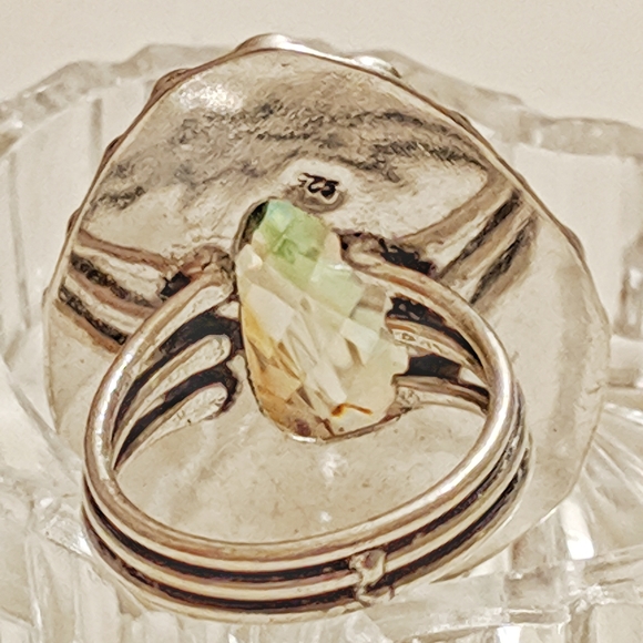 7 carat Pear Cut Faceted Ametrine set in Sterling - Picture 7 of 8